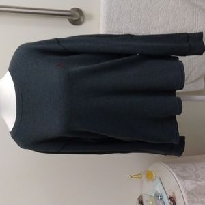Polo Ralph Lauren thermal crew neck with buttons.  Gray Medium